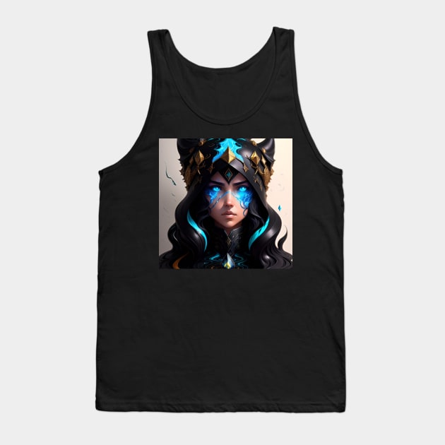 woman mage ilustration Tank Top by dreamistdesign